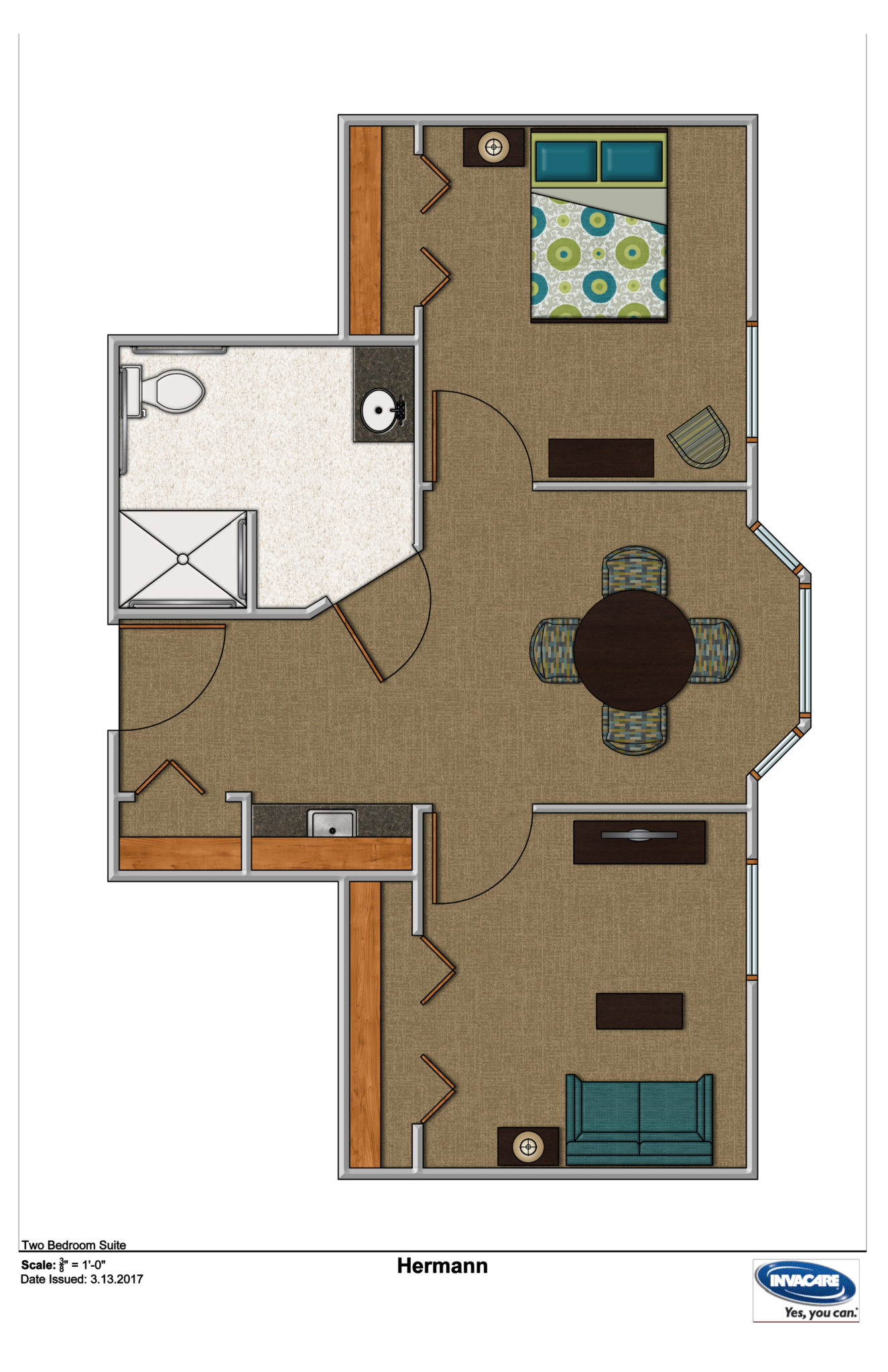 StoneBridge: Hermann Two-Bedroom Floor Plan